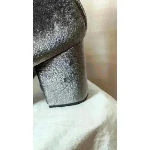 FREE PEOPLE GRAY VELVET 3" STACKED HEEL ANKLE BOOTS EU 41, US 10.5 - Picture 5 of 12
